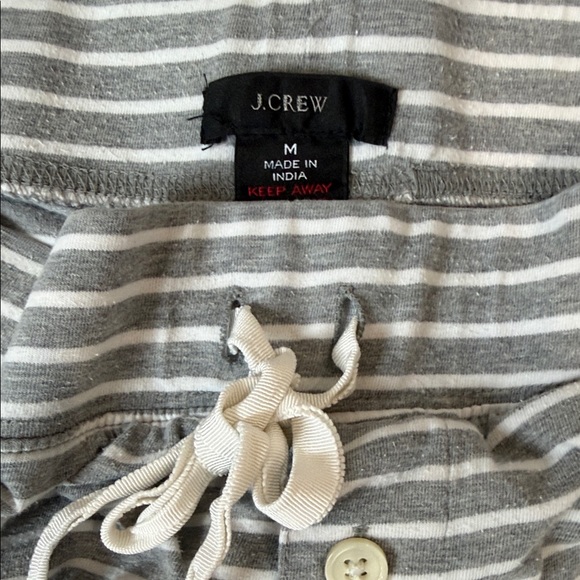 J. Crew Women's Gray and White Striped Pajama Set - Picture 3 of 3